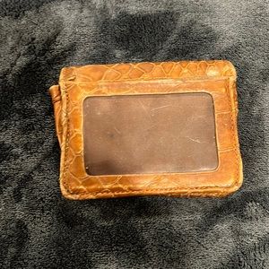 BRAHMIN MENS LEATHER WALLET IN SADDLE BROWN